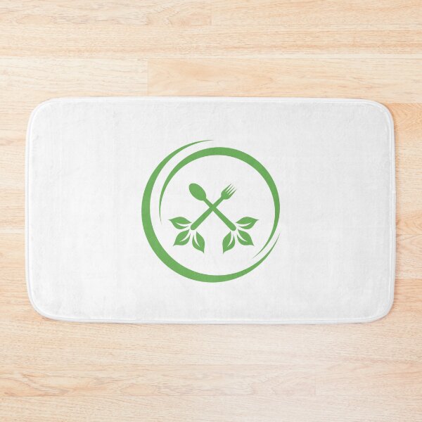 Item preview, Cafe or restaurant serving Organic food symbol- leaves from spoon and fork symbolizing Vegan friendly diet by European Vegetarian Union designed and sold by Shawlin Islam.