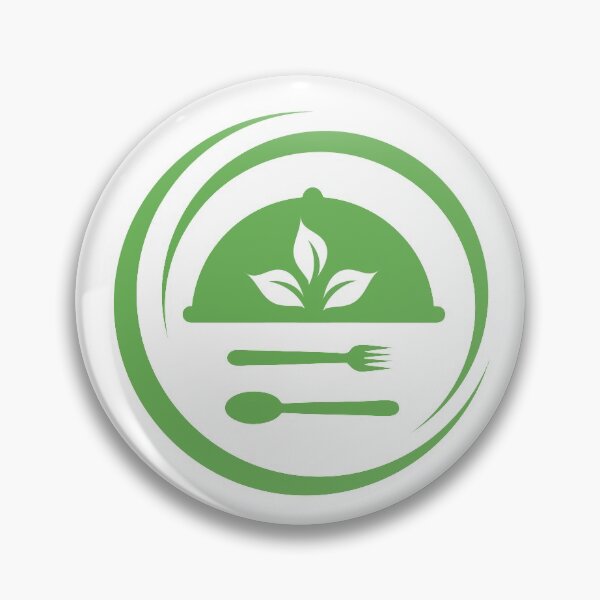 Item preview, Cafe or restaurant serving Organic food symbol- leaves from spoon and fork symbolizing Vegan friendly diet by European Vegetarian Union designed and sold by Shawlin Islam.