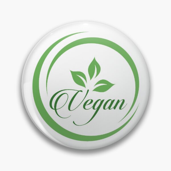 Item preview, Vegan cursive text symbol with green leaves for organic Vegetarian friendly diet- Universal vegetarian symbol designed and sold by Shawlin Islam.