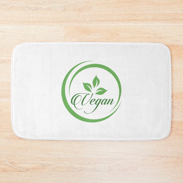 Item preview, Vegan cursive text symbol with green leaves for organic Vegetarian friendly diet- Universal vegetarian symbol designed and sold by Shawlin Islam.