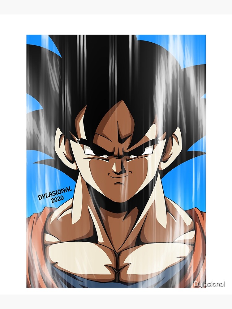 "Goku Base Form (Version 1)" Mounted Print by Dylasional | Redbubble