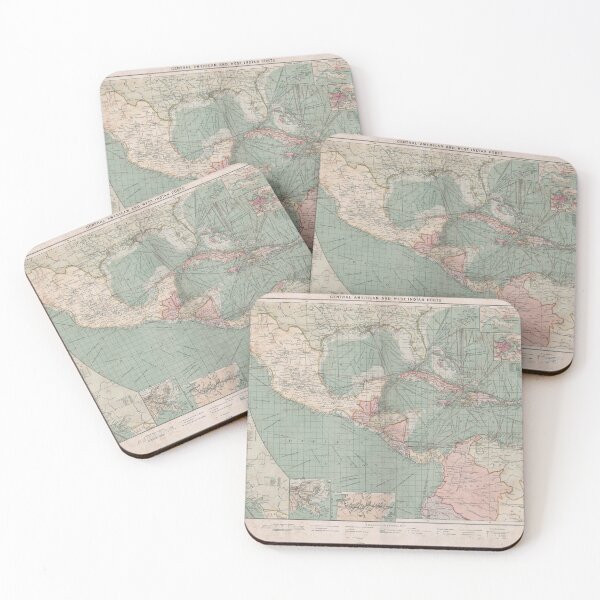 Item preview, Vintage Caribbean & Central America Map (1905) designed and sold by BravuraMedia.