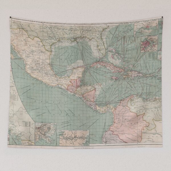 Item preview, Vintage Caribbean & Central America Map (1905) designed and sold by BravuraMedia.