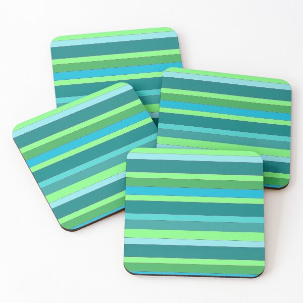 Item preview, Blue green striped designed and sold by Abstractlara.