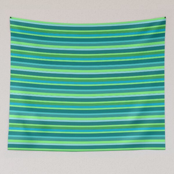 Item preview, Blue green striped designed and sold by Abstractlara.