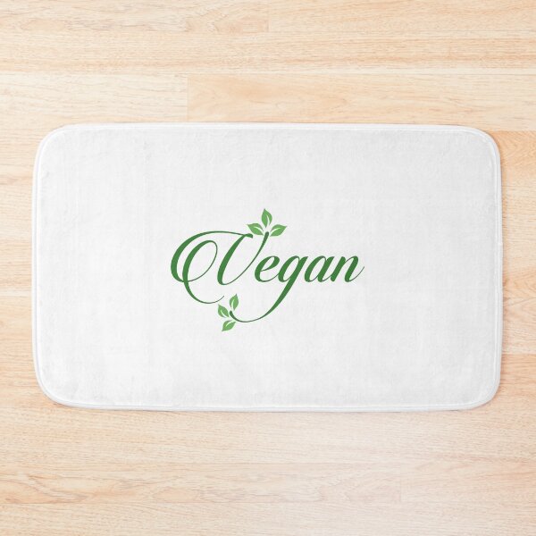 Item preview, Vegan calligraphy with green leaves for organic Vegetarian friendly diet- Universal vegetarian symbol designed and sold by Shawlin Islam.