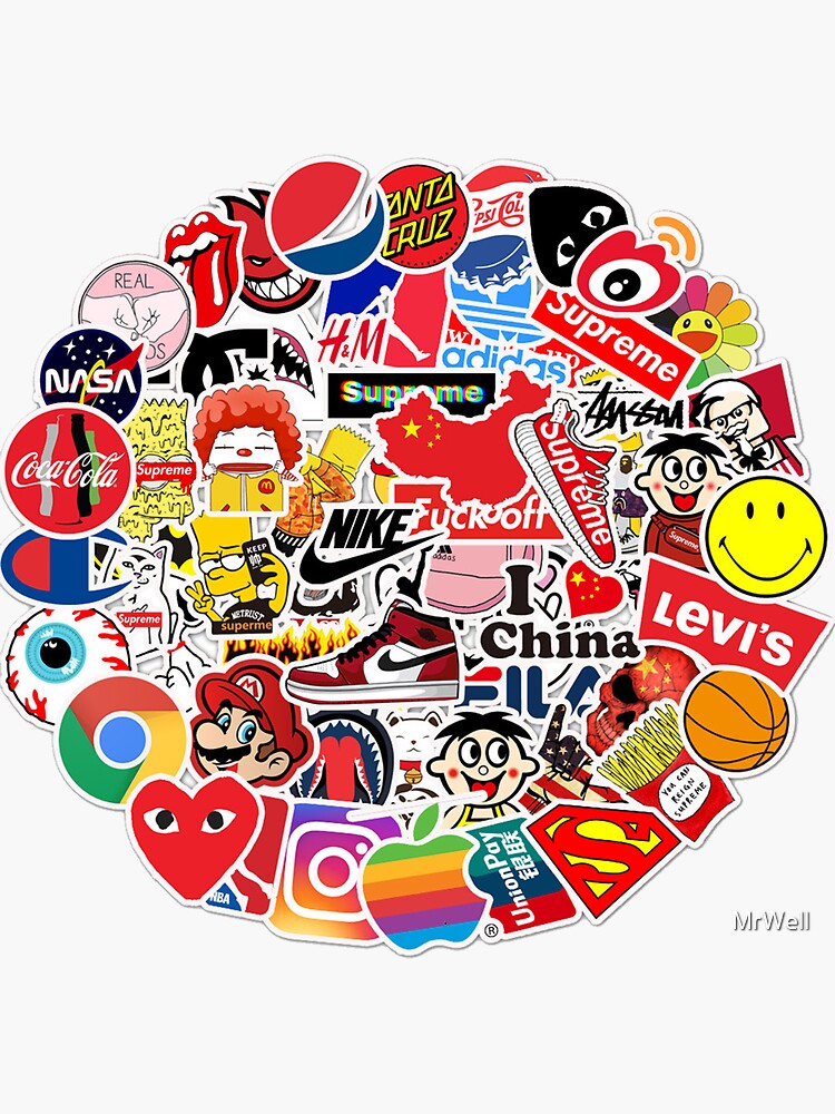 "Set of brands !" Sticker for Sale by MrWell Redbubble