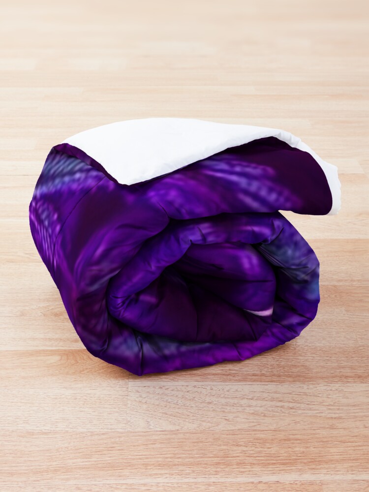 Alternate view of Psychedelic Purple Cannabis Marijuana Decor Comforter