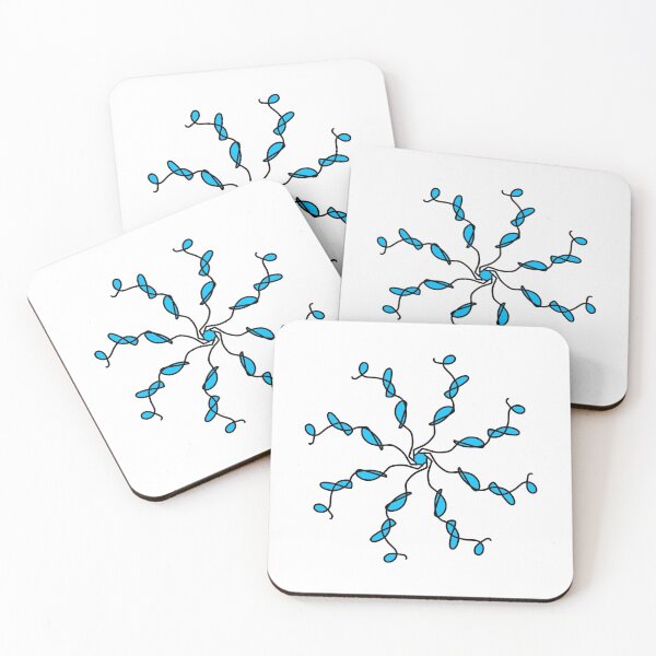 Item preview, Light Blue Vine Spiral Pattern designed and sold by AJ505.