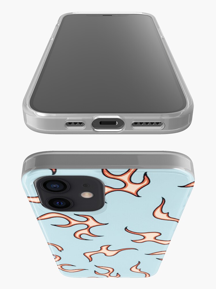 Alternate view of aesthetic flames (blue) iPhone Case & Cover