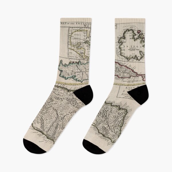 Item preview, Vintage British Caribbean Islands Map (1721) designed and sold by BravuraMedia.