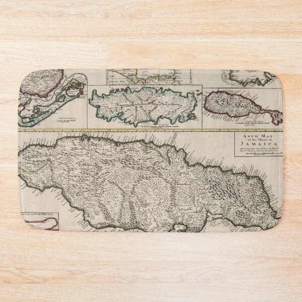 Item preview, Vintage British Caribbean Islands Map (1721) designed and sold by BravuraMedia.
