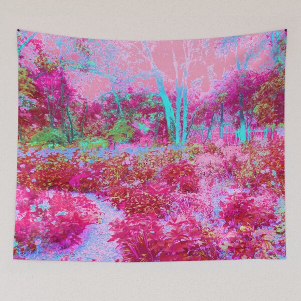 Item preview, Impressionistic Red and Pink Garden Landscape designed and sold by myrubiogarden.