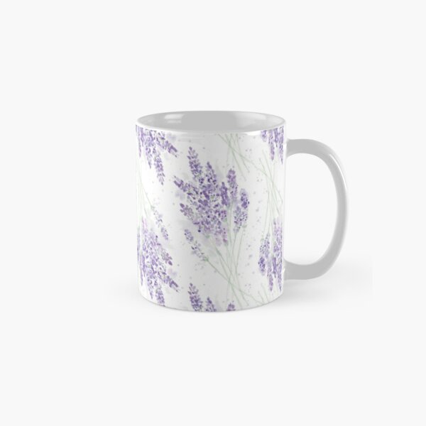 Watercolor Lavender Flowers Classic Mug