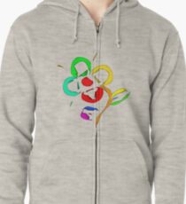 Flower Zipped Hoodie