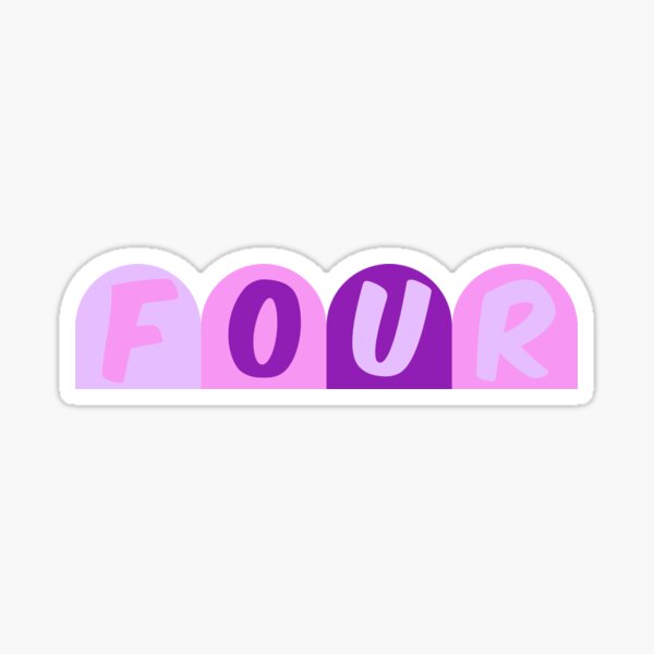 Happy BirthTees!: Numbudds Four Pink Sticker