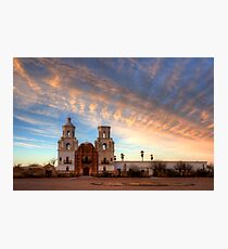 Majestic Sunset Mission San Xavier Del Bac Photographic Print