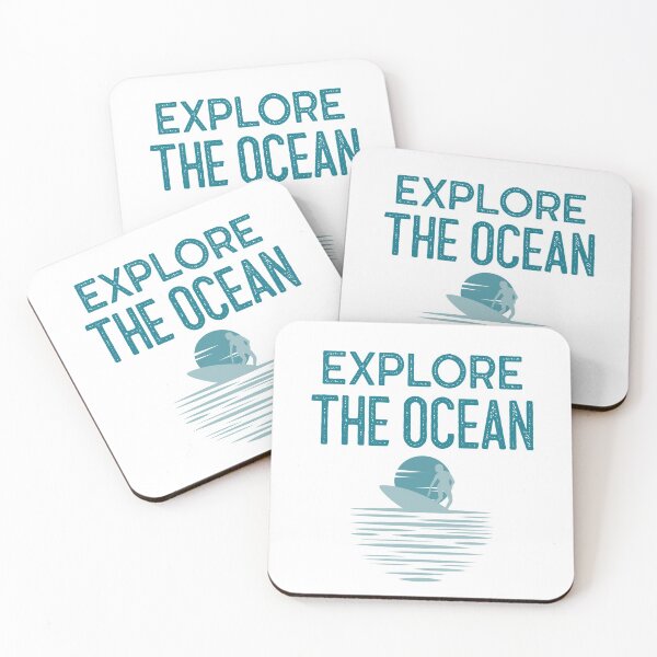 Item preview, "Explore the Ocean" Gift for summer time, beautiful surf design. Vintage surf design designed and sold by TamGustam.