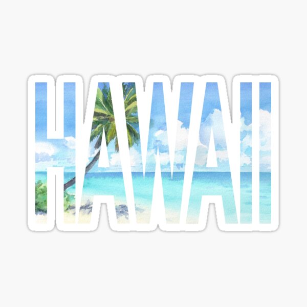 Hawaii Ocean Sunshine Sticker