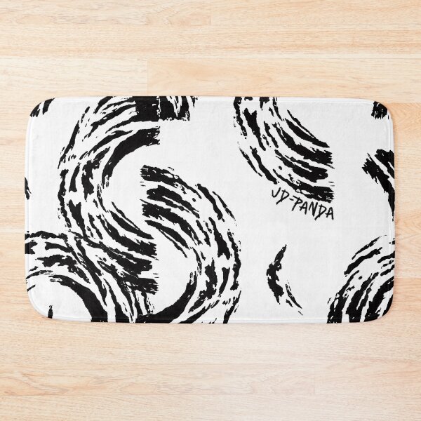 Item preview, Tossed Semi-Circles Linoleum Block Print in Black designed and sold by JD-PANDA.