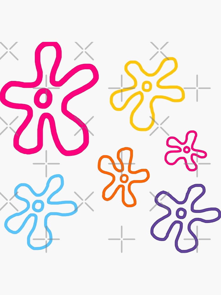 "spongebob sky flowers" Sticker by -laurenn | Redbubble