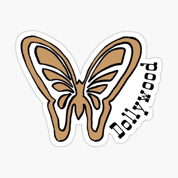 "Dollywood butterfly " Sticker for Sale by neel426 | Redbubble