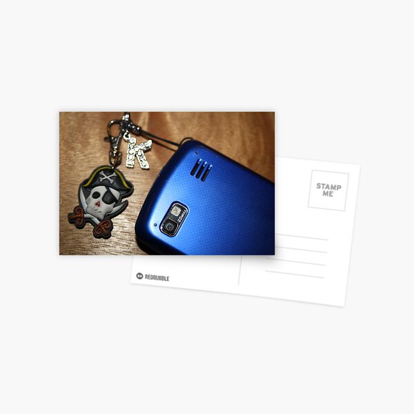 Pirate Blue Phone Postcard