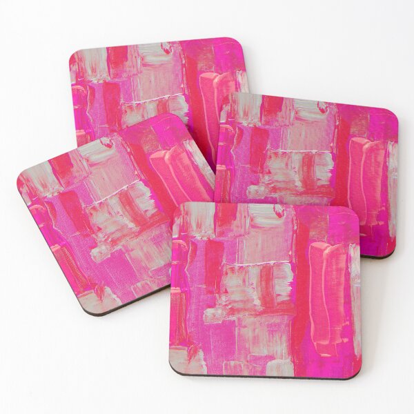Item preview, Bright Pink Neon Abstract Paint Strokes designed and sold by jupitermoons.