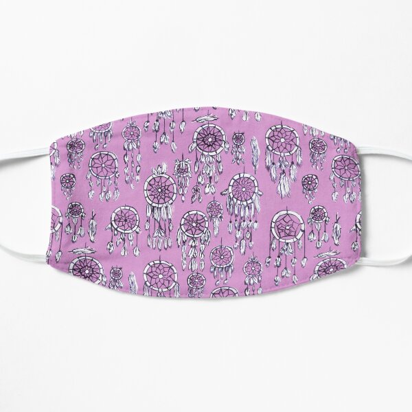 dream catcher pattern - pink Flat Mask