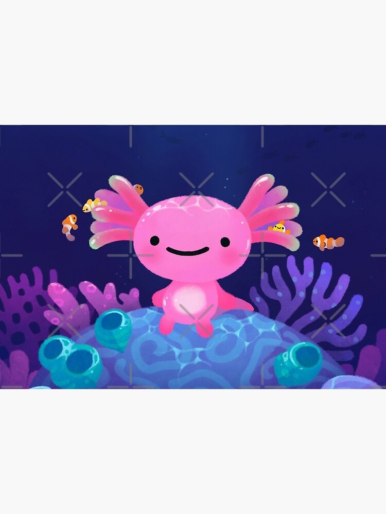 Coral axolotl by pikaole