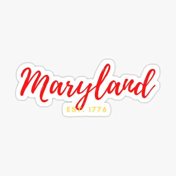 "Maryland Est. 1776" Sticker for Sale by annemariebonn Redbubble