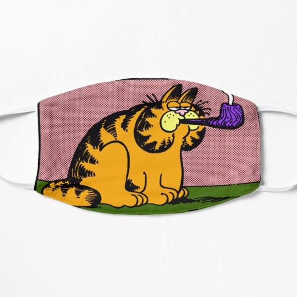 smoking garfield Flat Mask