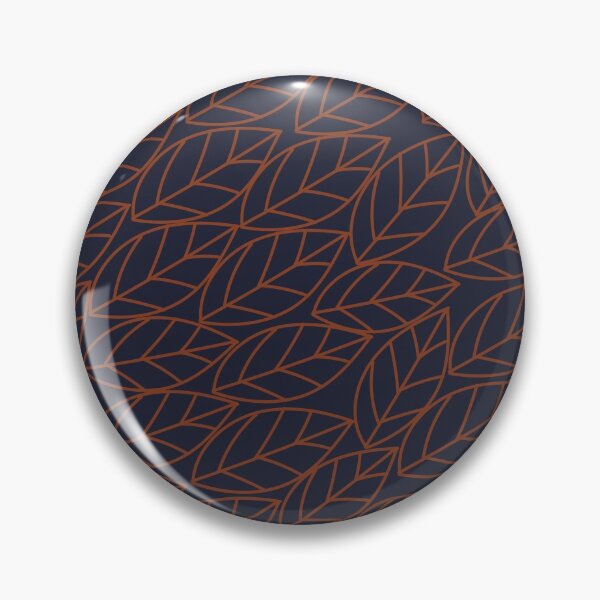 Item preview, Doodle Leaves - Navy and Rust  designed and sold by BlertaDK.