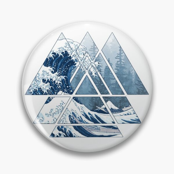 Item preview, The Great Sacred Geometry Triangles - Misty Forest Wave designed and sold by maryedenoa.