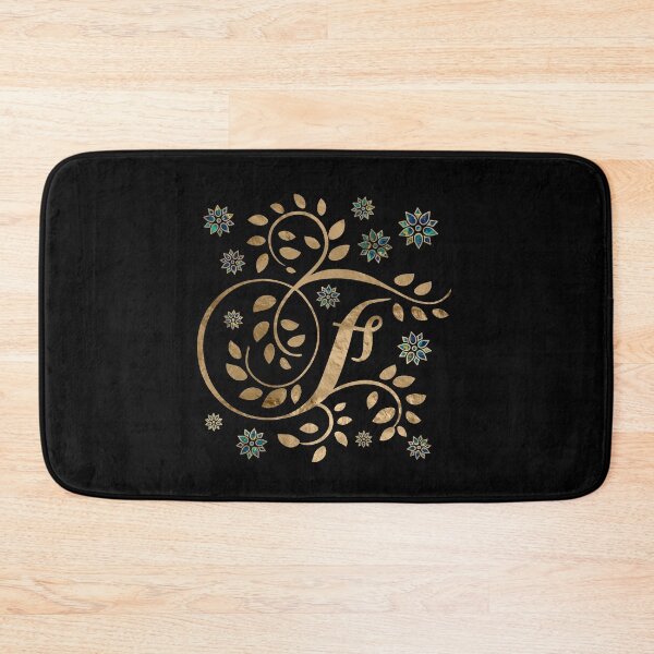 Item preview, Luxury Golden Calligraphy Monogram with letter F designed and sold by k9printart.