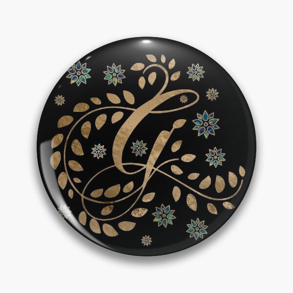 Artikelvorschau, Luxus Golden Kalligraphie Monogramm mit Buchstaben G. entworfen und verkauft von k9printart.