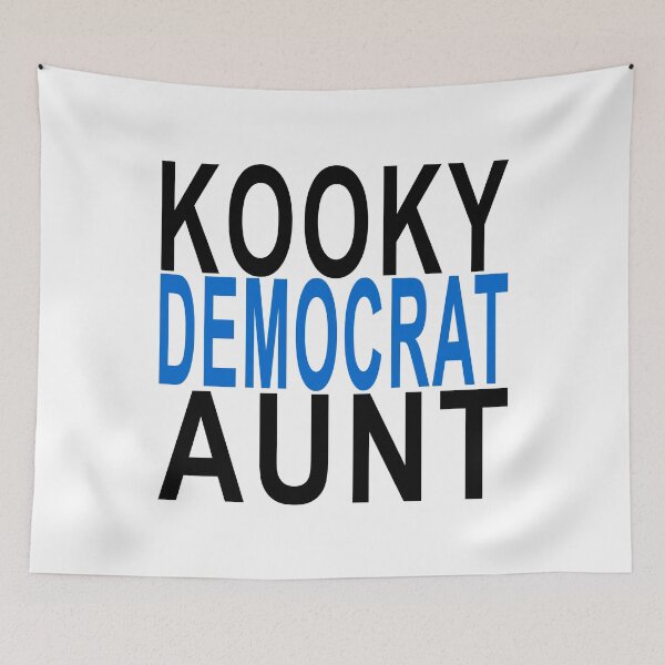 Item preview, kooky democrat aunt designed and sold by Val Goretsky.