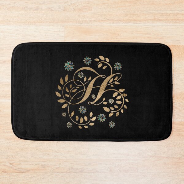 Item preview, Luxury Golden Calligraphy Monogram with letter H designed and sold by k9printart.