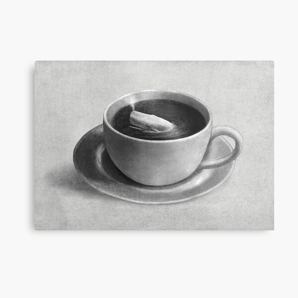 Whale in a Teacup Metal Print
