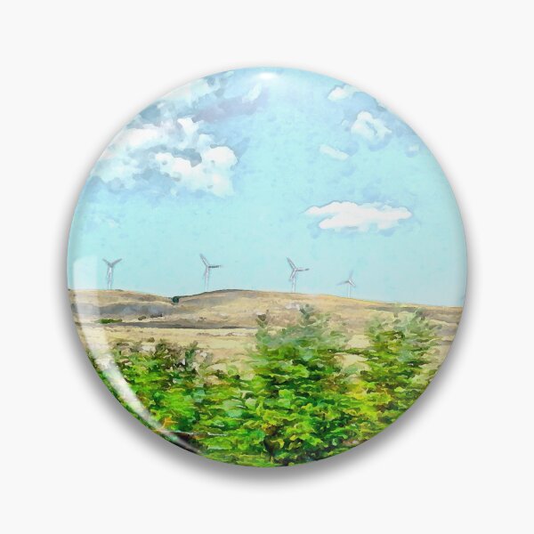 Item preview, Landscape from train window with wind turbines designed and sold by Giuseppe Cocco.