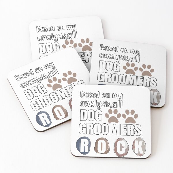 Item preview, Salon Dog Groomer- Funny Dog Groomer Rock Painting Design designed and sold by jaydeecole.