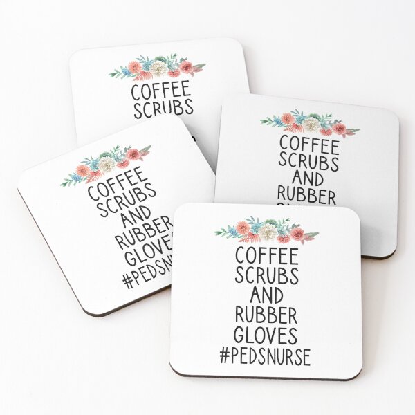 Item preview, Coffee scrubs and rubber gloves pedsnurse : Nici Nurse , I Heart Tiny Humans , Pediatric Nurse, Nurse Life , Nursing , Nicu Nurse cute gift for Pediatric Nurse floral style designed and sold by Chamssou.