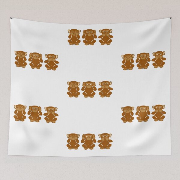 Item preview, Three wise monkeys designed and sold by Leeloks.