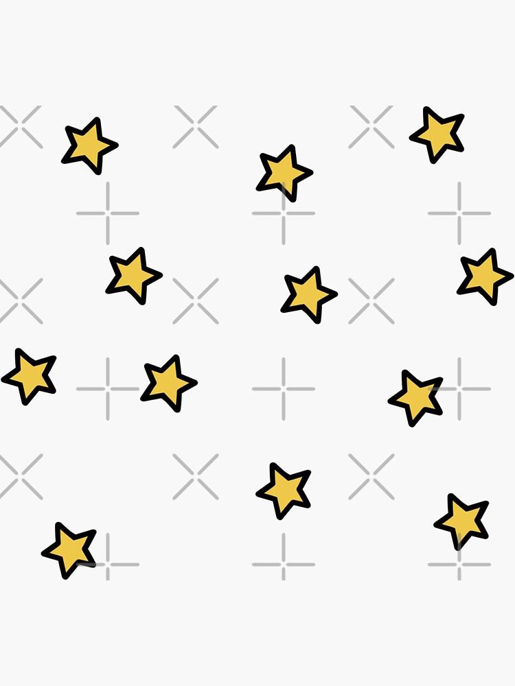 "Yellow stars pack" Sticker for Sale by lisaedlund Redbubble
