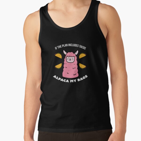 Funny Alpaca Taco Pun Design Tank Top
