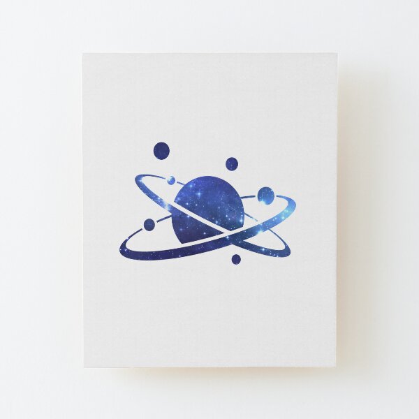 SYSTEM STARS - BLUE Wood Mounted Print