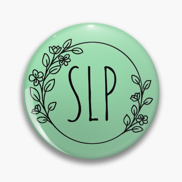 Item preview, SLP Speech-Language Pathologist in Floral Wreath Frame designed and sold by asleepyfairy.