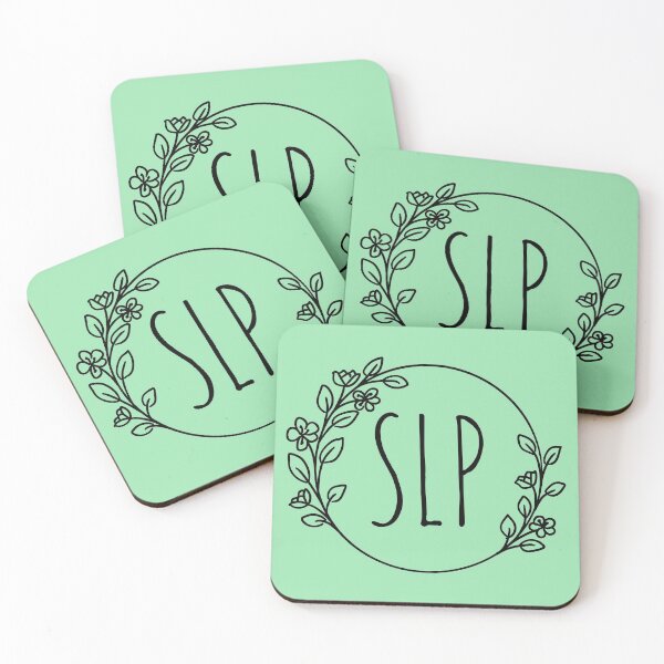 Item preview, SLP Speech-Language Pathologist in Floral Wreath Frame designed and sold by asleepyfairy.