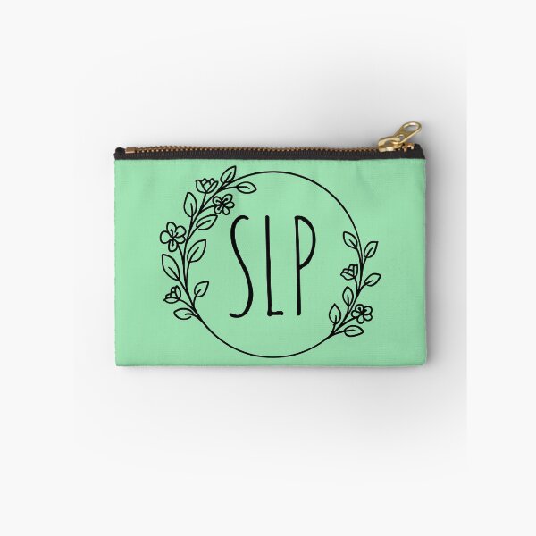 Item preview, SLP Speech-Language Pathologist in Floral Wreath Frame designed and sold by asleepyfairy.