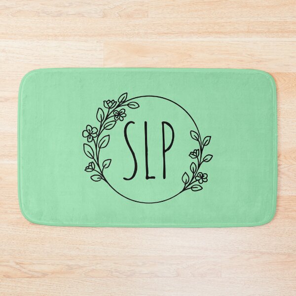 Item preview, SLP Speech-Language Pathologist in Floral Wreath Frame designed and sold by asleepyfairy.
